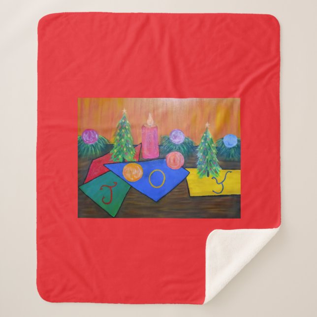 Couverture Sherpa Joie de Noël (Devant)