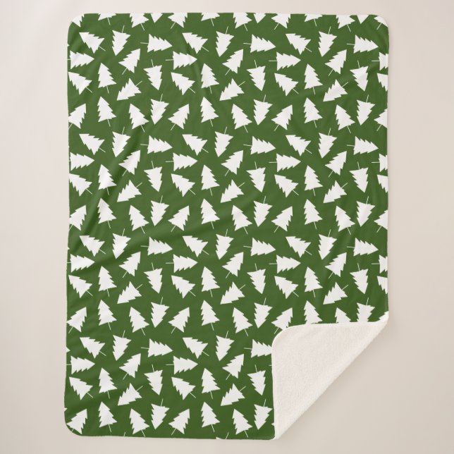 Couverture Sherpa Joli arbre À feuillage persistant (Devant)