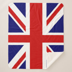 Couverture Sherpa Joli drapeau du Royaume-Uni valet union