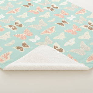 Couverture Sherpa Joli Motif de papillons