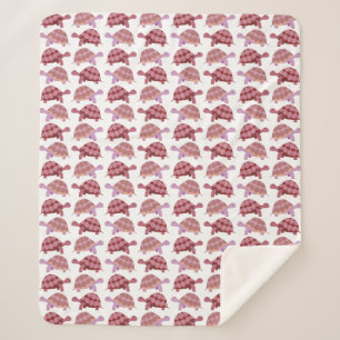 Couverture Sherpa Joli Motif de tortue cartonné