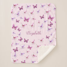 Joli papillon rose et violet fille
