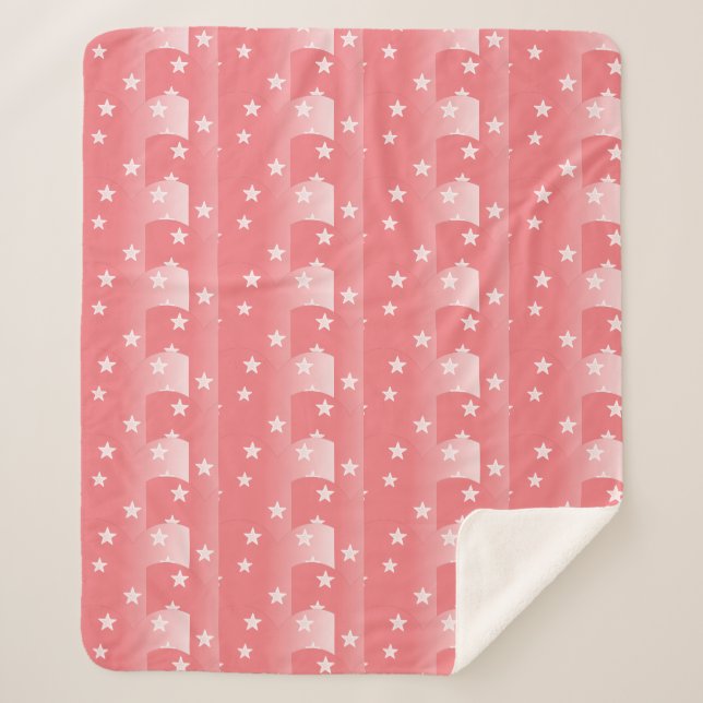 Couverture Sherpa Joli petit motif étoiles (Devant)