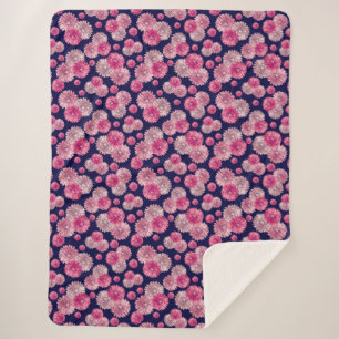 Couverture Sherpa Joli rose Gerbera Fleurs de marguerite doux