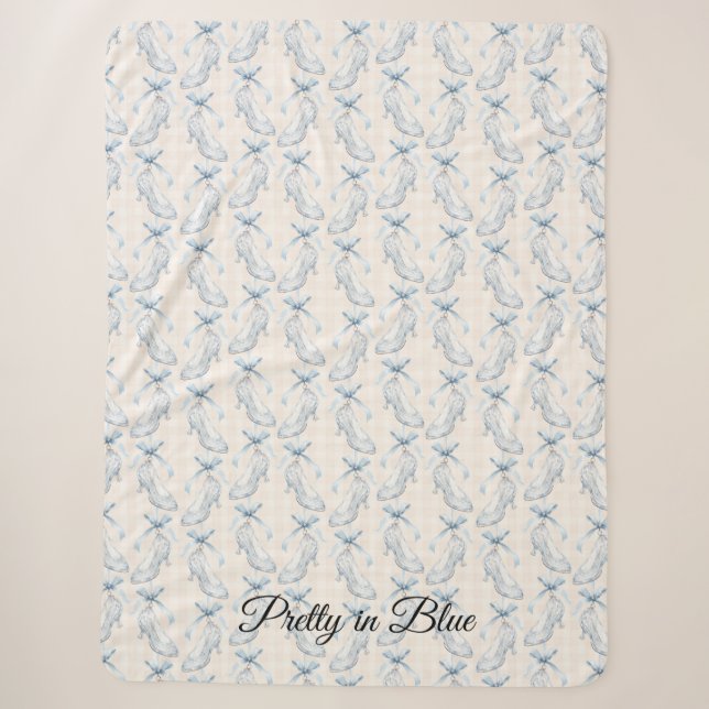 Couverture Sherpa Jolie en talons hauts bleus (Devant)