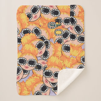 Couverture Sherpa jolie fille blonde