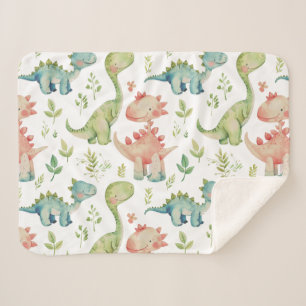 Couverture Sherpa Jouer mignon dinosaures