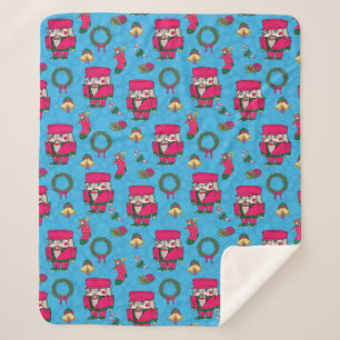 Couverture Sherpa Jouet Noisette de Noël, motif de flocon de neige b