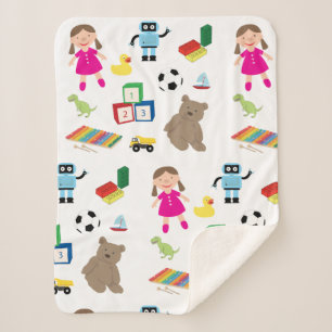 Couverture Sherpa Jouets pour enfants Motif