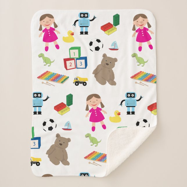 Couverture Sherpa Jouets pour enfants Motif (Devant)