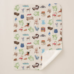 Couverture Sherpa Jouets Vintages pour bébés neutres selon le sexe M