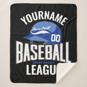 Couverture Sherpa Joueur de baseball personnalisé NOM Équipe Champ C