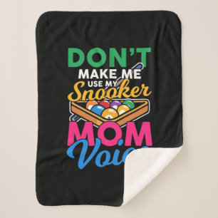 Couverture Sherpa Joueur de billard   Je Suis Snooker Mom