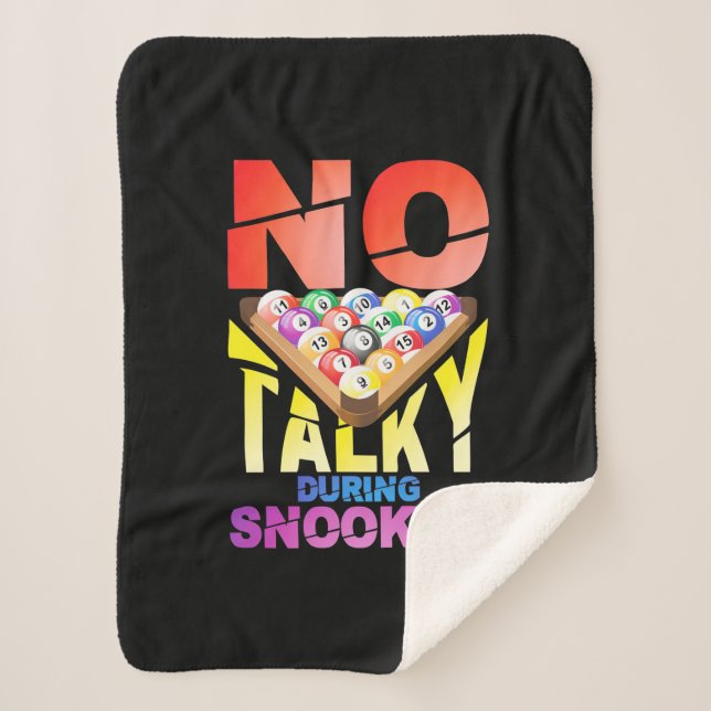 Couverture Sherpa Joueur de billard | Pas De Talky Pendant Snooker (Devant)
