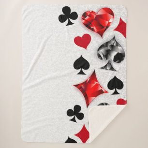Couverture Sherpa Joueur de poker Parieur Cartes à jouer Couleurs La