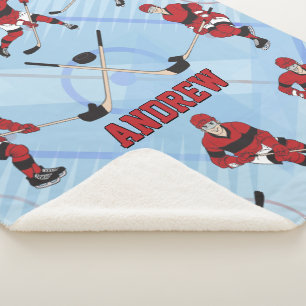 Couverture Sherpa Joueur Personnalisé De Hockey Sur Glace