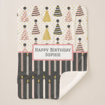 Joyeux anniversaire Sherpa Blanket