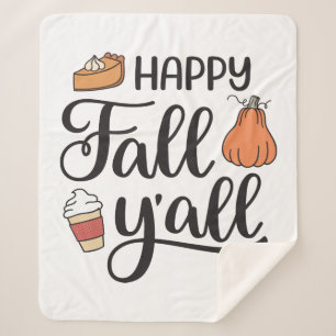 Couverture Sherpa Joyeux automne Y'all