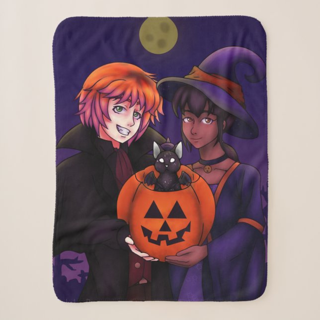 Couverture Sherpa Joyeux costumes d'Halloween (Devant)