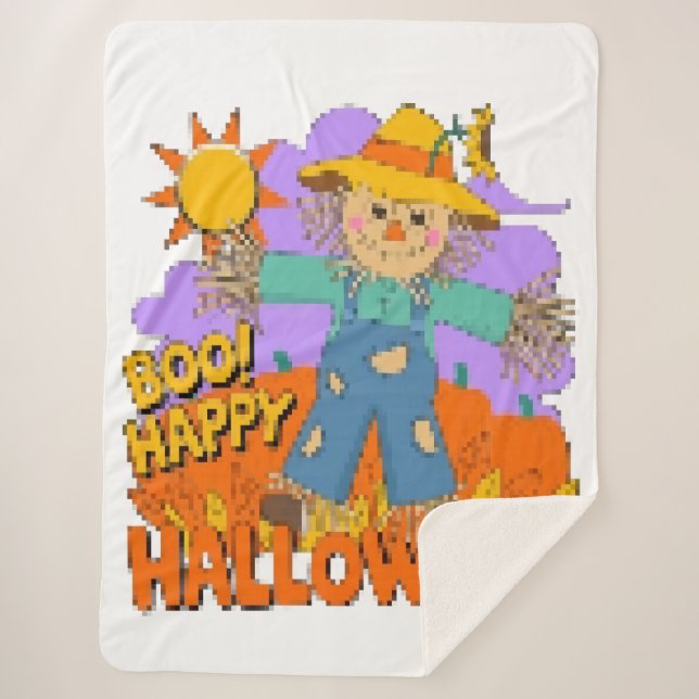 Couverture Sherpa Joyeux Halloween garçon  (Devant)