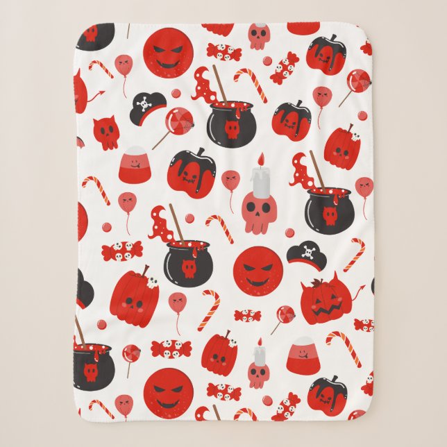 Couverture Sherpa Joyeux Halloween Trick Ou Treat (Devant)