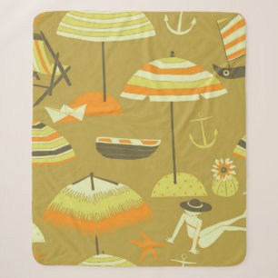 Couverture Sherpa Joyeux Motif sans couture en été