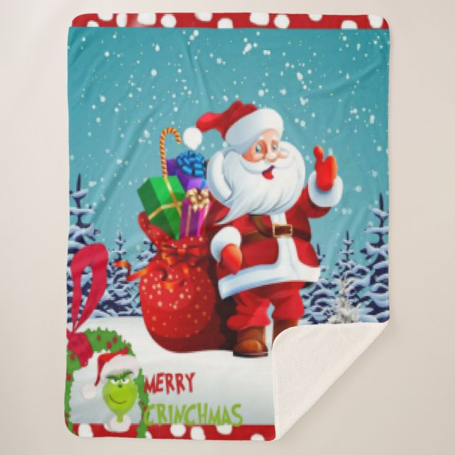 Couverture Sherpa Joyeux Noël (Devant)