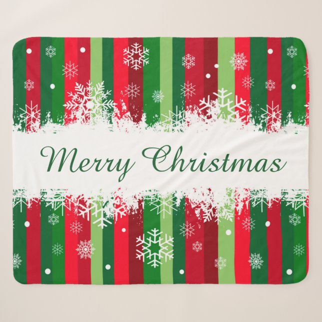 Couverture Sherpa Joyeux Noël (Devant (Horizontal))