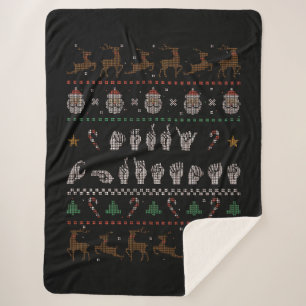 Couverture Sherpa Joyeux Noël - ASL American Sign Language II