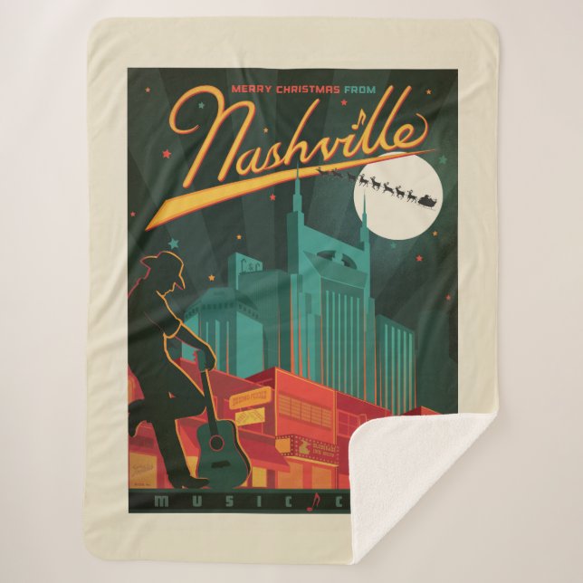 Couverture Sherpa Joyeux Noël de Nashville (Devant)