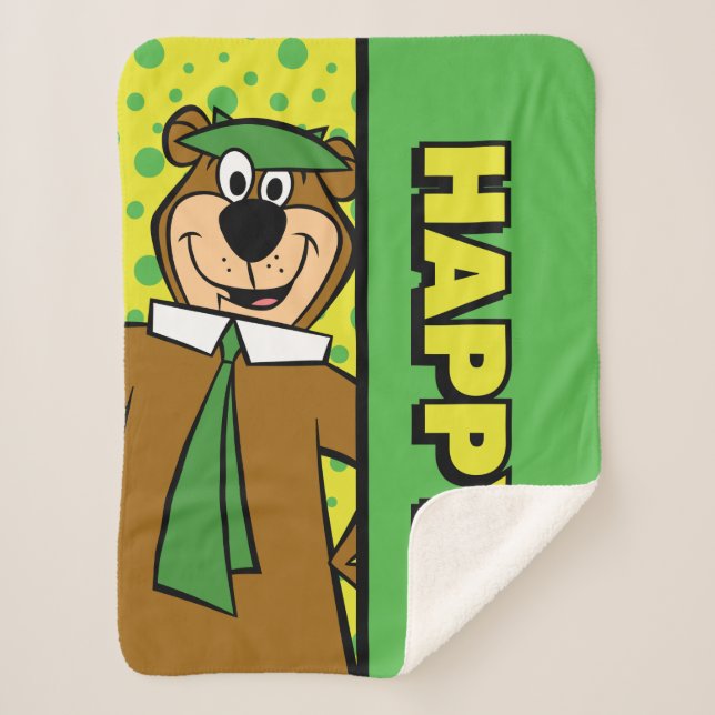 Couverture Sherpa Joyeux Yogi Bear (Devant)