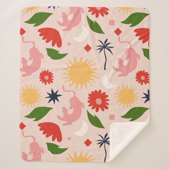 Couverture Sherpa Jungle céleste (Devant)