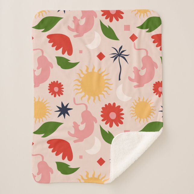 Couverture Sherpa Jungle céleste (Devant)