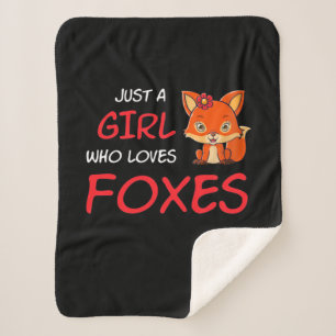 Couverture Sherpa Just A Girl Who Loves Foxes