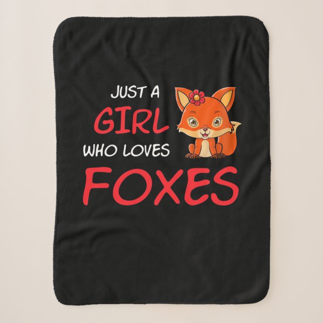Couverture Sherpa Just A Girl Who Loves Foxes (Devant)