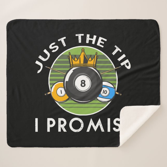 Couverture Sherpa Just The Tip I Promise Billard (Devant (Horizontal))