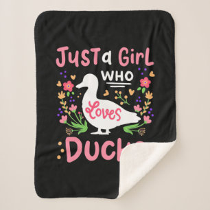 Couverture Sherpa Juste une fille qui aime les canards