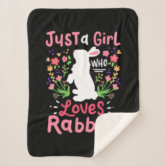 Couverture Sherpa Juste une fille qui aime les lapins