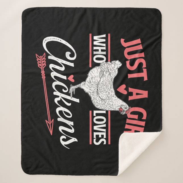 Couverture Sherpa Juste Une Fille Qui Aime Les Poulets - Pou Louveur (Devant)