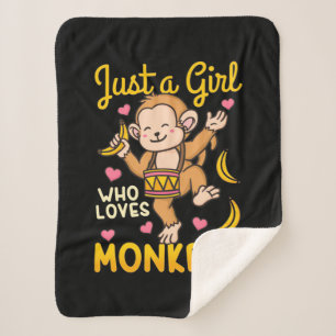 Couverture Sherpa Juste Une Fille Qui Aime Les Singes