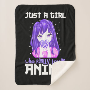 Couverture Sherpa Juste une fille qui aime vraiment l'Anime en viole