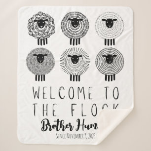Couverture Sherpa JW Baptism Cadeau Personnalisé Bienvenue au troupe
