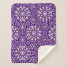 Kaleidoscope bleu violet Pinwheel Mandala Motif