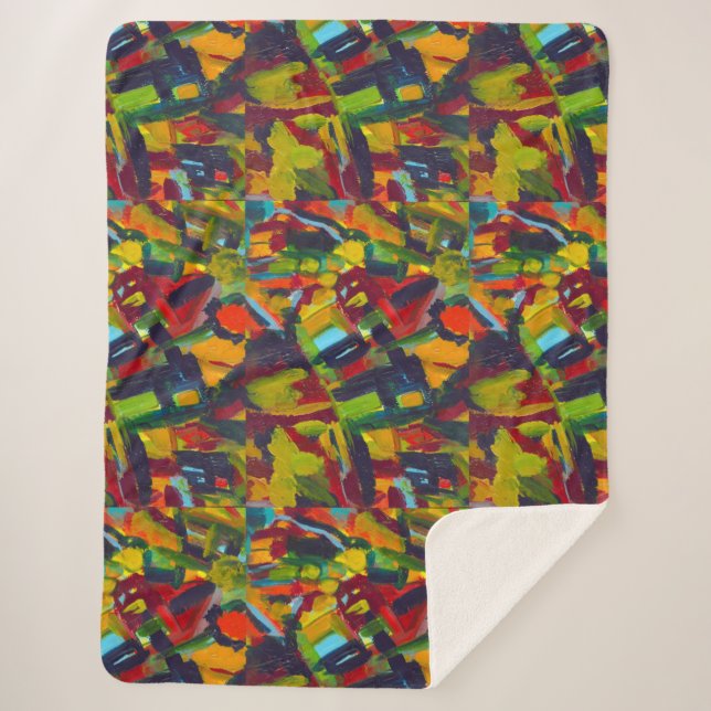 Couverture Sherpa Kandinsky Abstrait Art moderne professionnel (Devant)