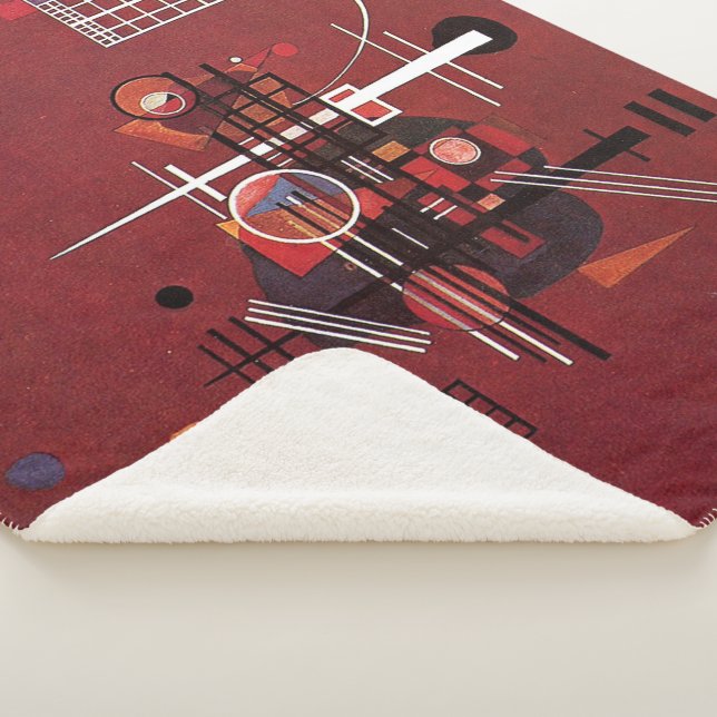 Couverture Sherpa Kandinsky - Rouge terne (3/4)
