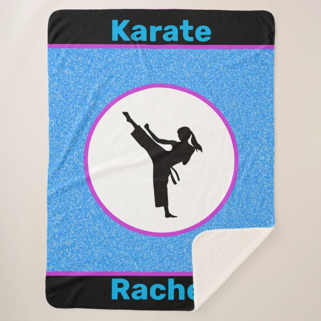 Couverture Sherpa Karate Girls Sparkle (Devant)