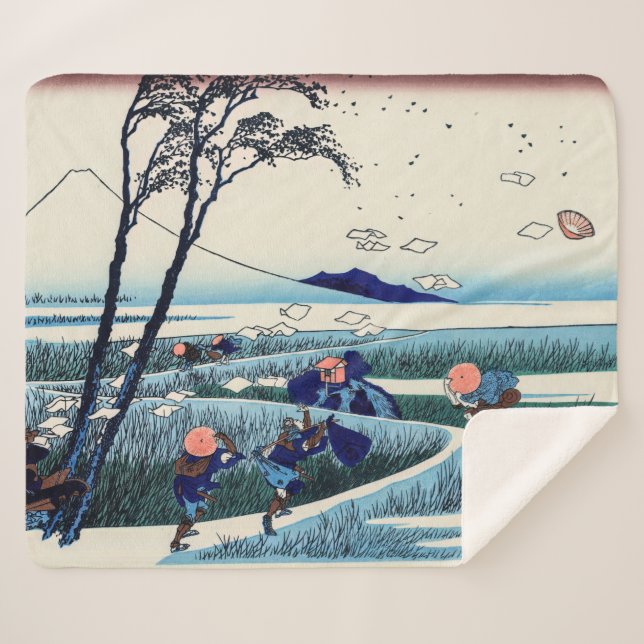 Couverture Sherpa Katsushika Hokusai - Ejiri dans la province de Sur (Devant (Horizontal))