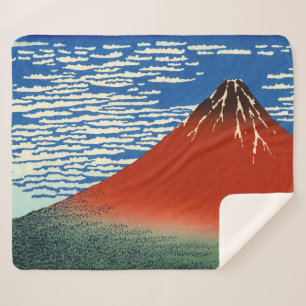 Couverture Sherpa Katsushika Hokusai - Vent Fin, Matin Clair