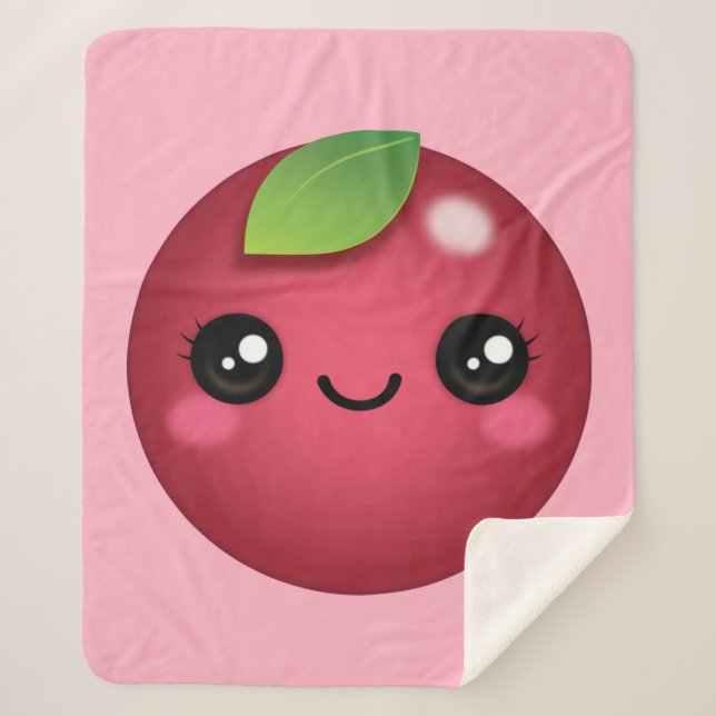 Couverture Sherpa Kawaii Cranberry Sherpa Blanket (Devant)