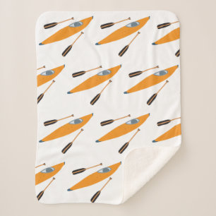 Couverture Sherpa Kayak orange avec des aviron